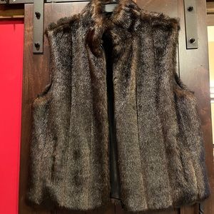Reversible faux fur vest